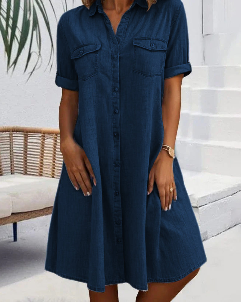 Image of Women's Button-Down A-Line Mini Dress