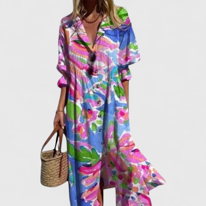 Image of Women's Button-Down Floral Maxi Dress