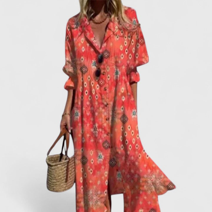 Image of Women's Button-Down Floral Maxi Dress