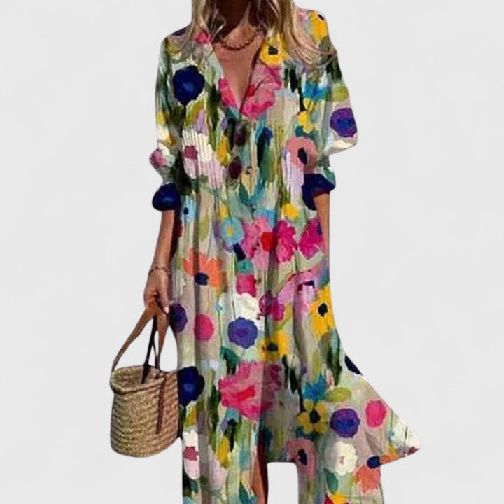 Image of Women's Button-Down Floral Maxi Dress