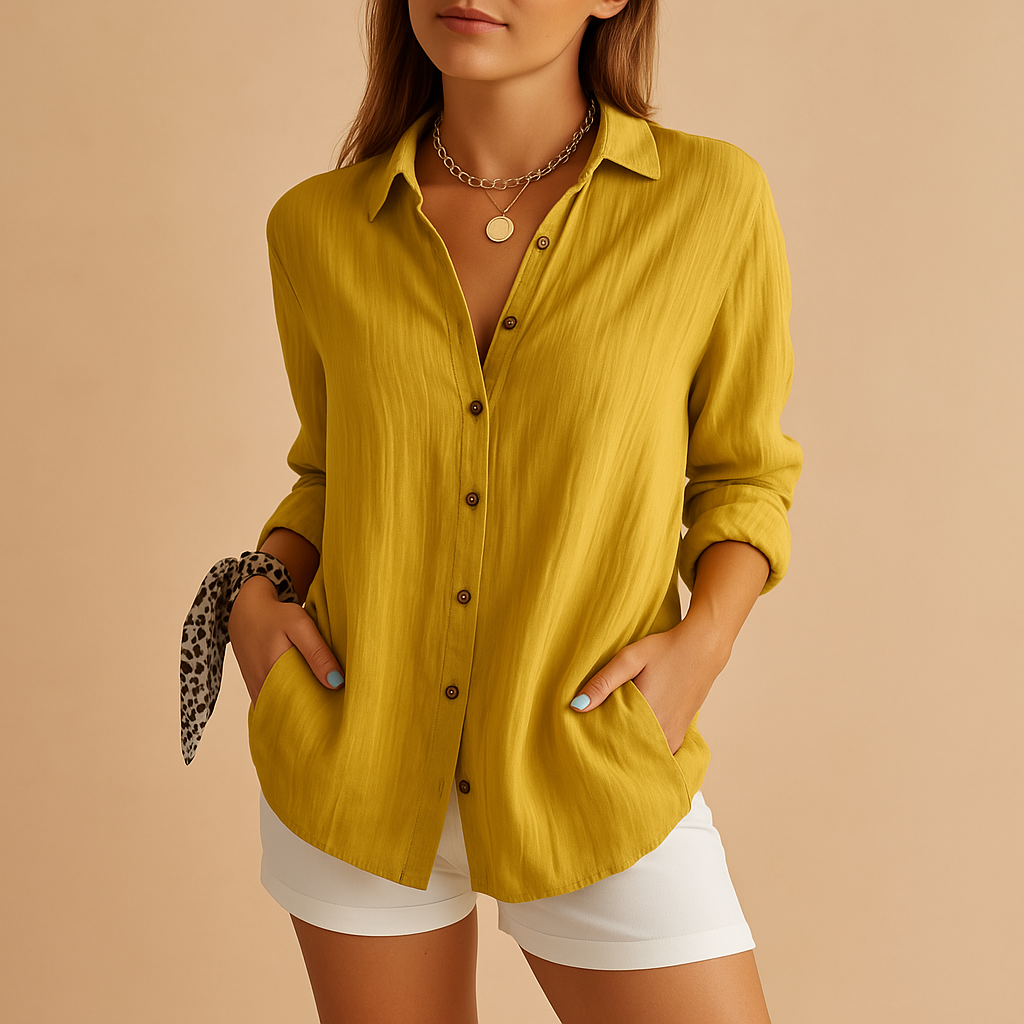 Image of Women's Button-Down Long Sleeve Blouse