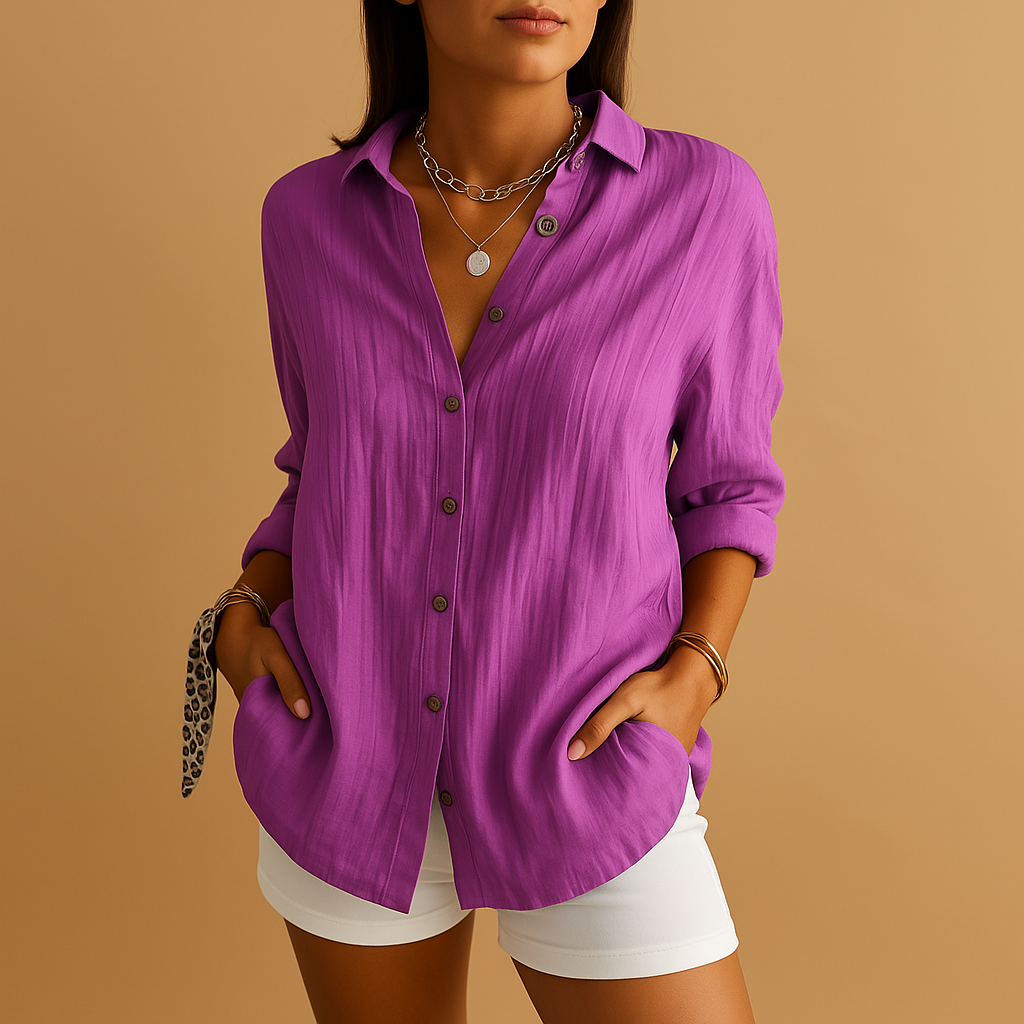 Image of Women's Button-Down Long Sleeve Blouse