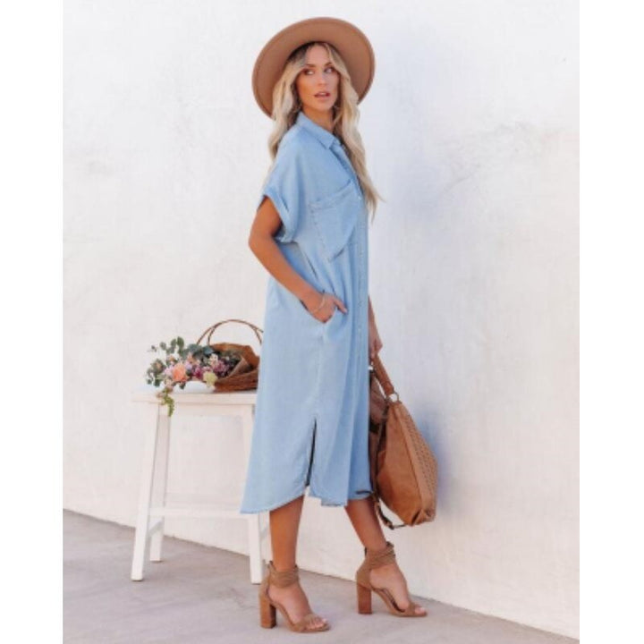 Image of Women's Button-Down Shirt Midi Dress