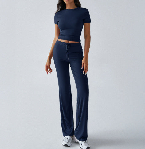 Image of Women's Crop Top Wide Leg Set