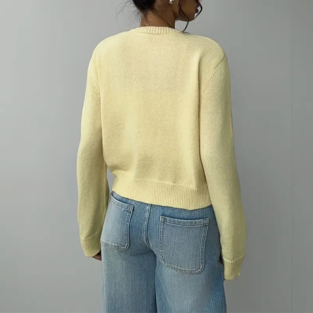 Image of Women's Cropped Button-Front Cardigan