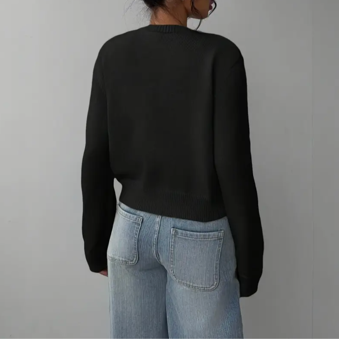 Image of Women's Cropped Button-Front Cardigan