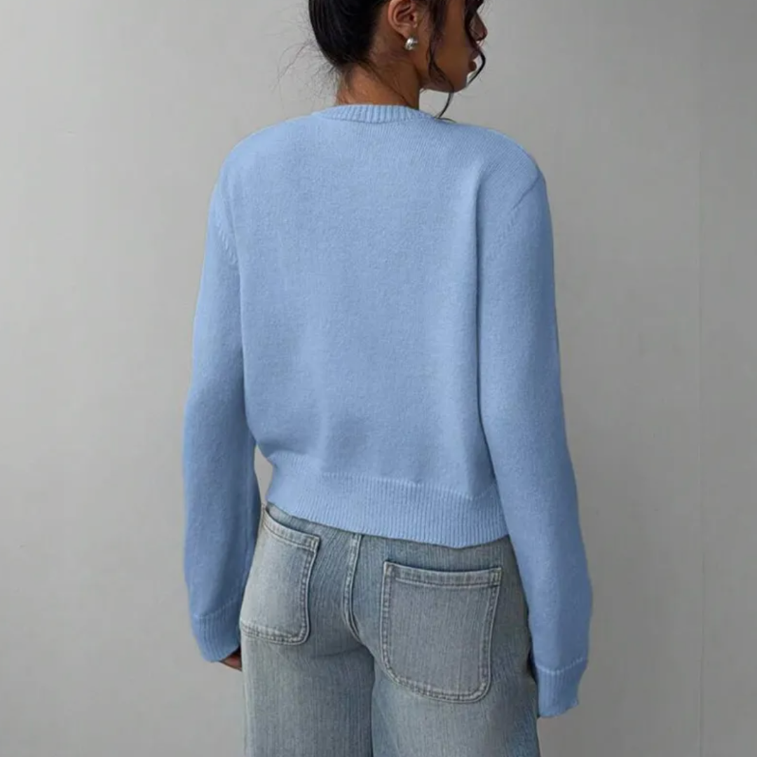 Image of Women's Cropped Button-Front Cardigan