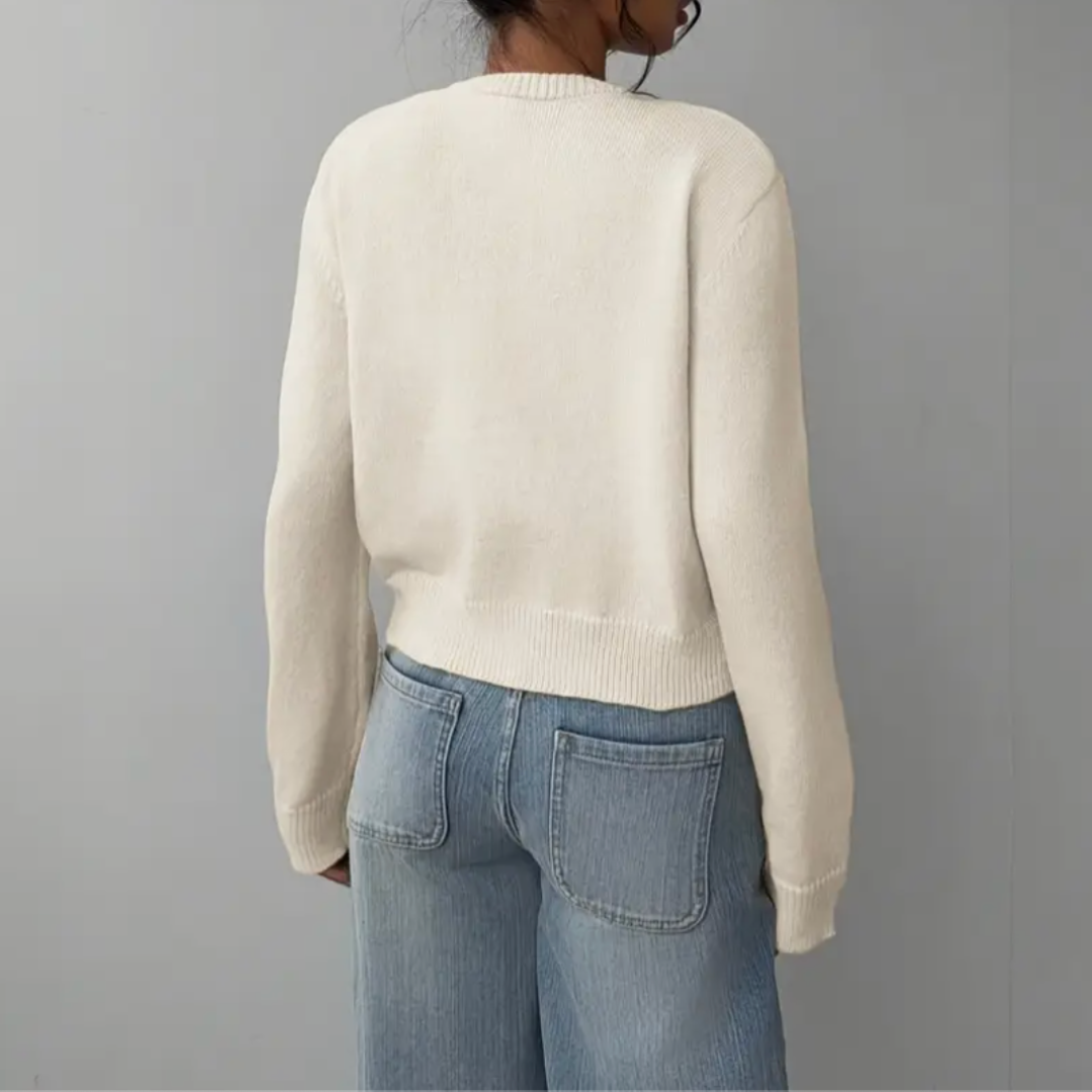 Image of Women's Cropped Button-Front Cardigan