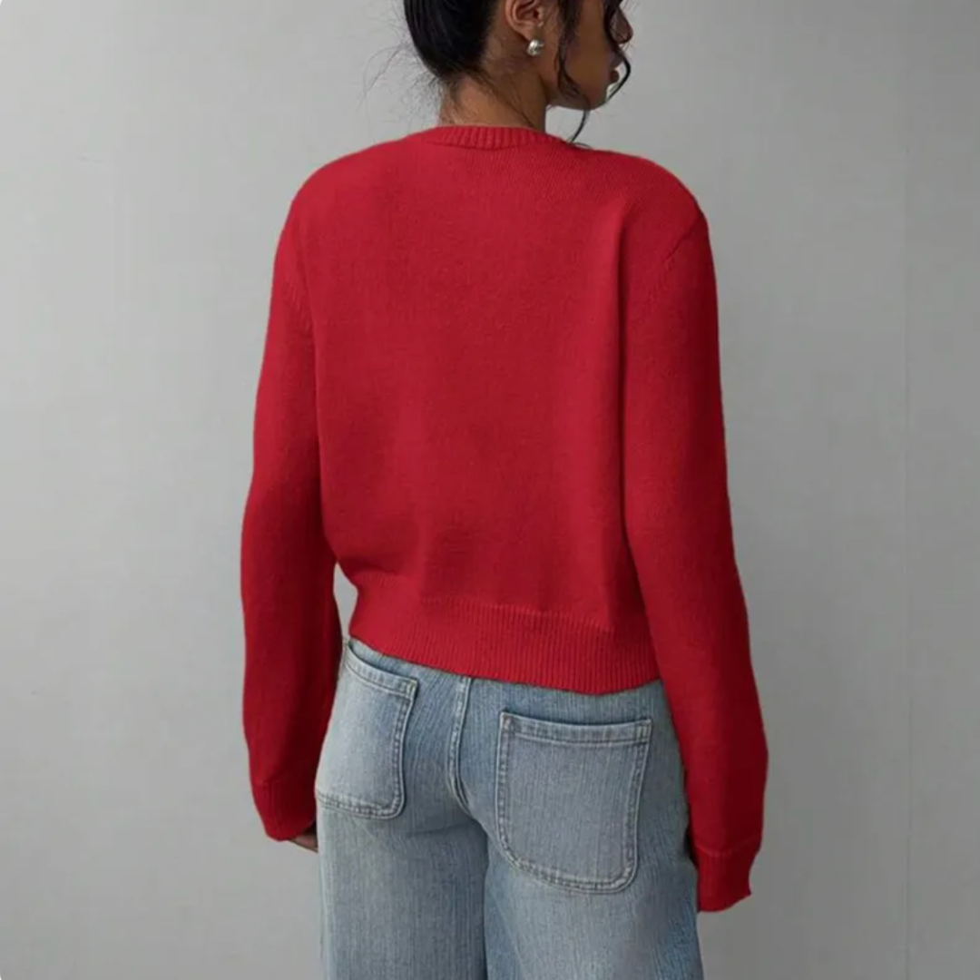 Image of Women's Cropped Button-Front Cardigan