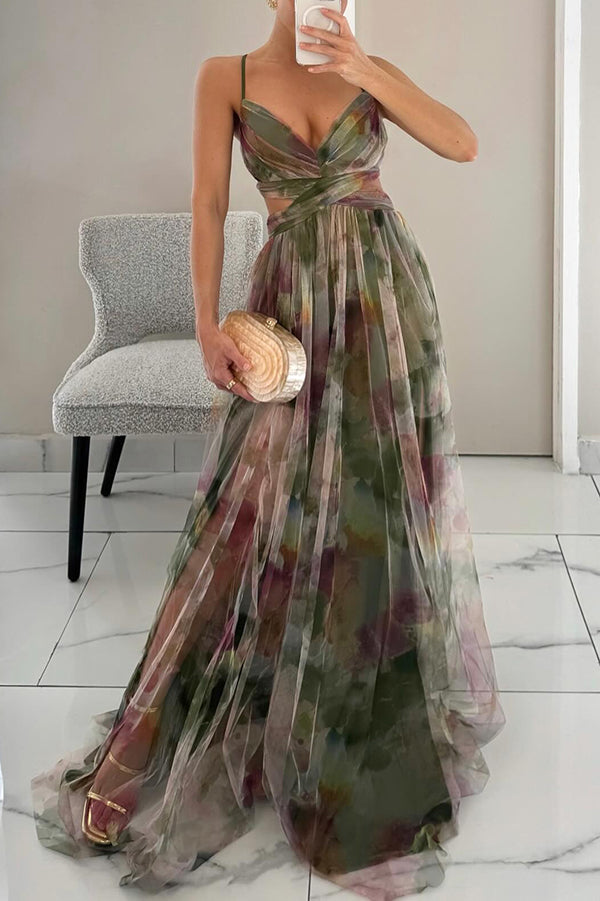 Image of Women's Floral A-Line Maxi Dress