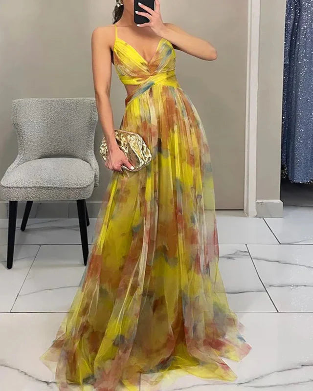 Image of Women's Floral A-Line Maxi Dress
