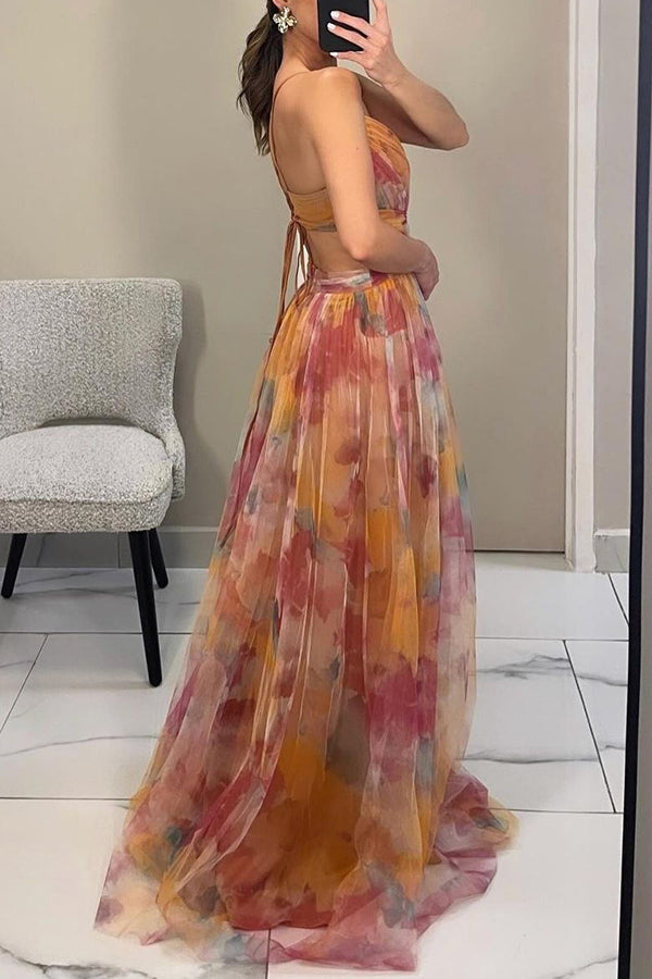Image of Women's Floral A-Line Maxi Dress