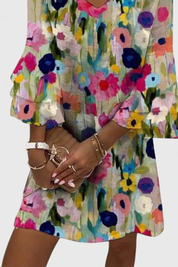 Image of Women's Floral A-Line Mini Dress