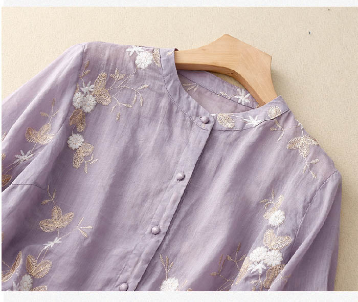 Image of Women's Floral Button-Down Blouse