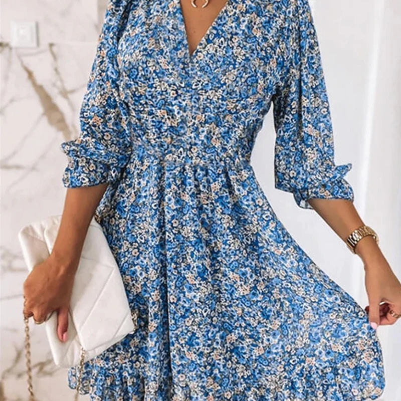 Image of Women's Floral Fit and Flare Mini Dress