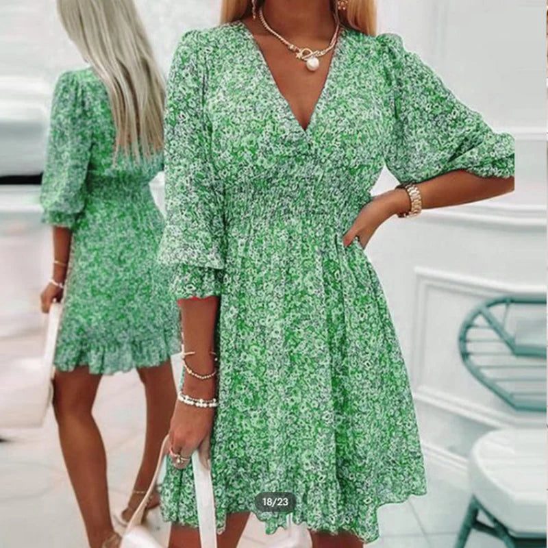 Image of Women's Floral Fit and Flare Mini Dress