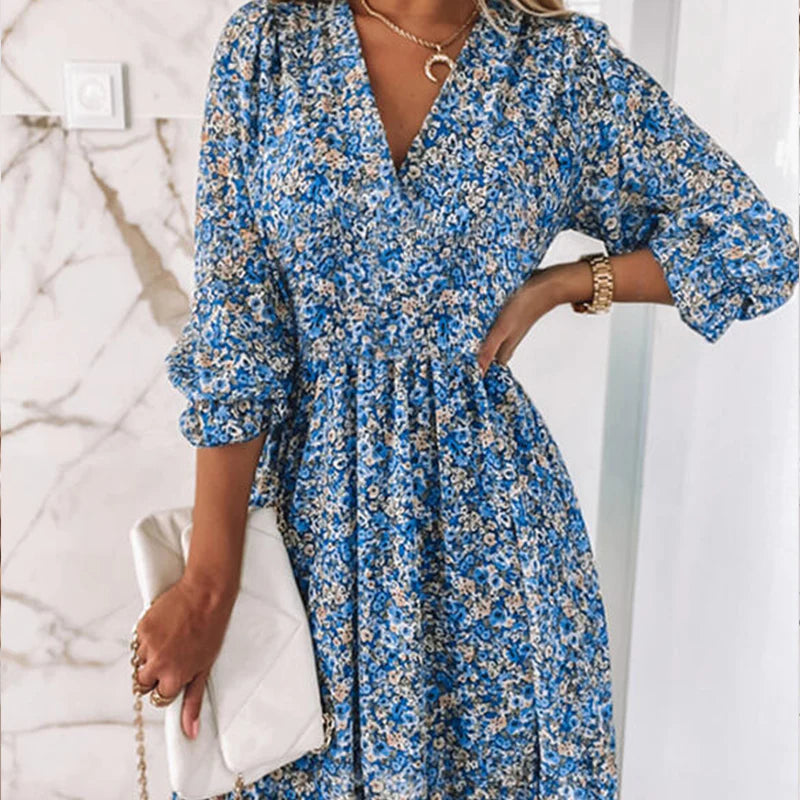 Image of Women's Floral Fit and Flare Mini Dress