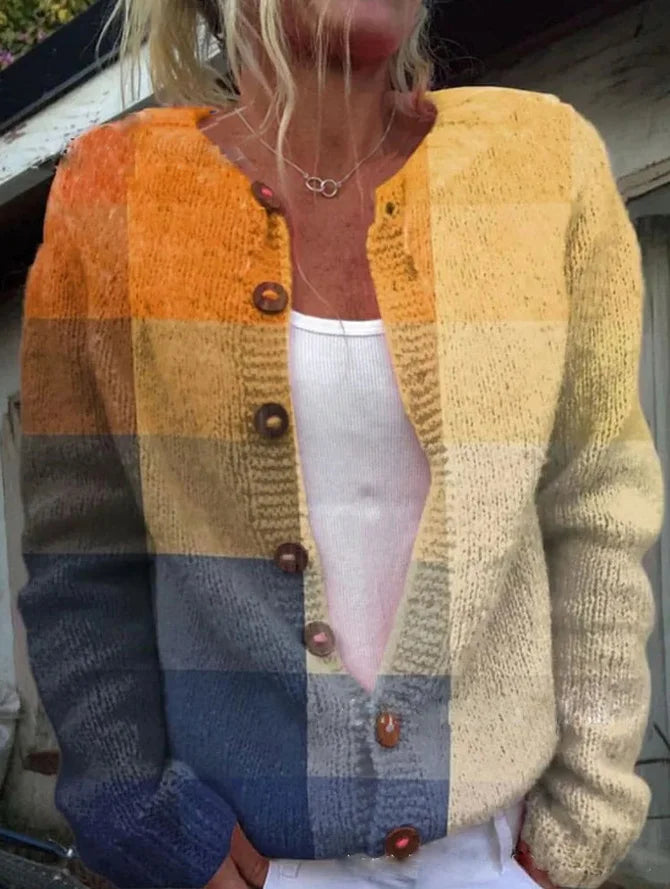 Image of Women's Floral Round Neck Cardigan