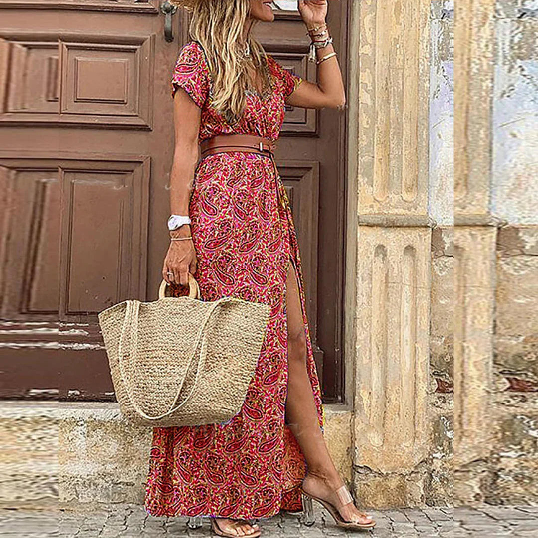 Image of Women's Floral Wrap Maxi Dress