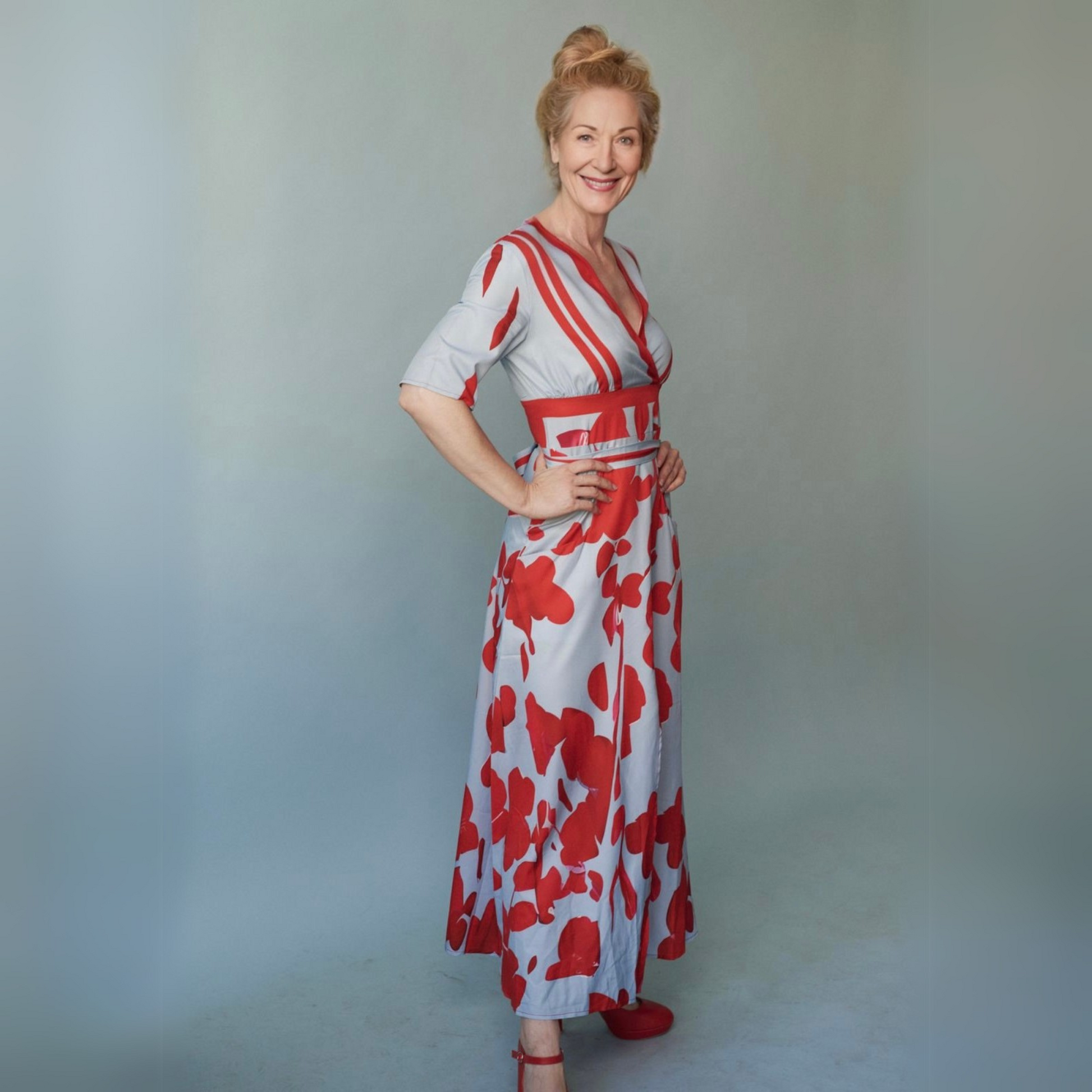 Image of Women's Floral Wrap Maxi Dress