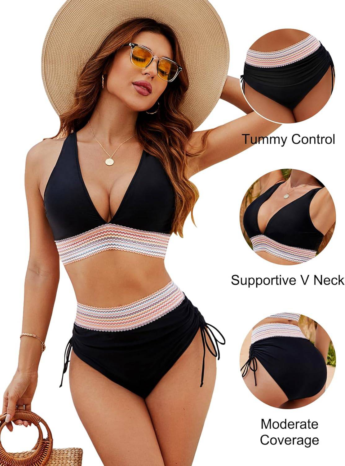 Image of Women's Halter High-Waisted Swimwear