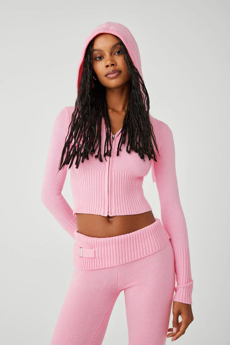 Image of Women's Hooded Zip-Up Fitted Set