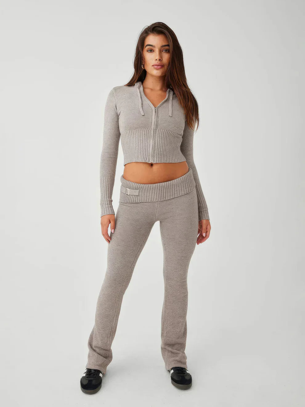 Image of Women's Hooded Zip-Up Fitted Set