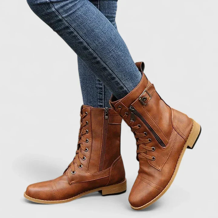 Image of Women's Lace-Up Mid-Calf Boots
