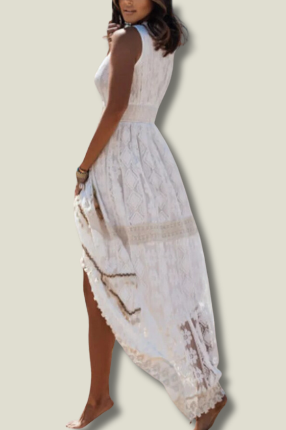 Image of Women's Lace V-Neck Maxi Dress