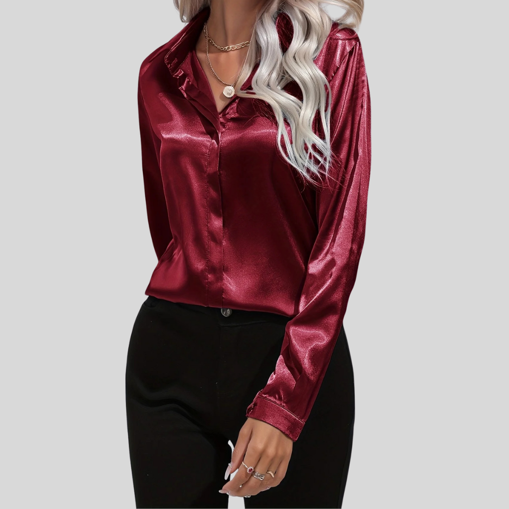 Image of Women's Long Sleeve Button-Down Blouse