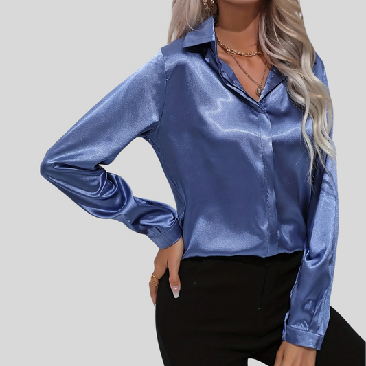 Image of Women's Long Sleeve Button-Down Blouse