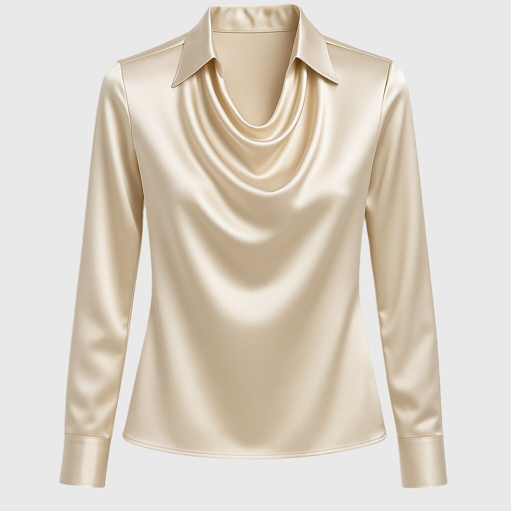 Image of Women's Long Sleeve Collared Blouse