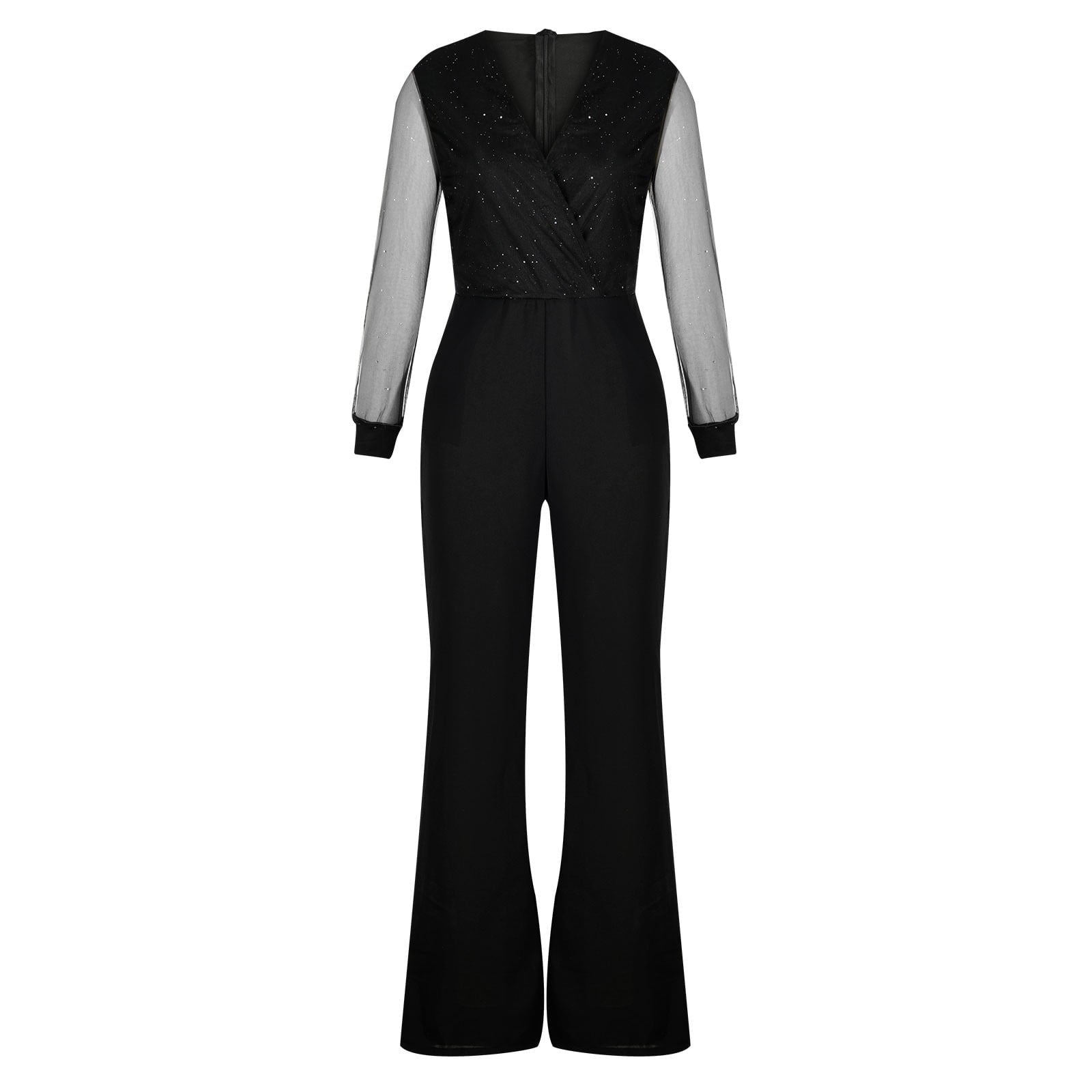 Image of Women's Long Sleeve Wide Leg Jumpsuit