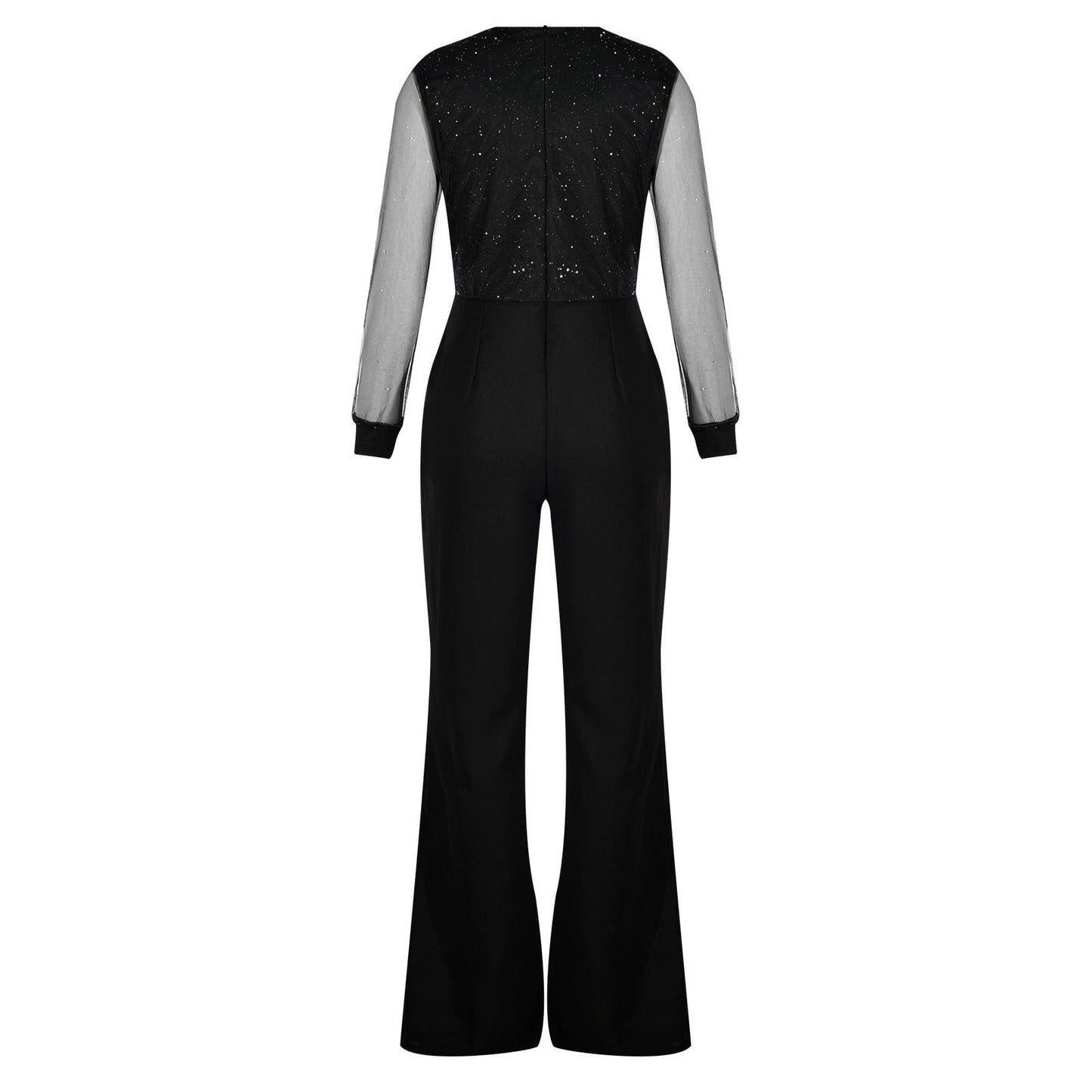 Image of Women's Long Sleeve Wide Leg Jumpsuit