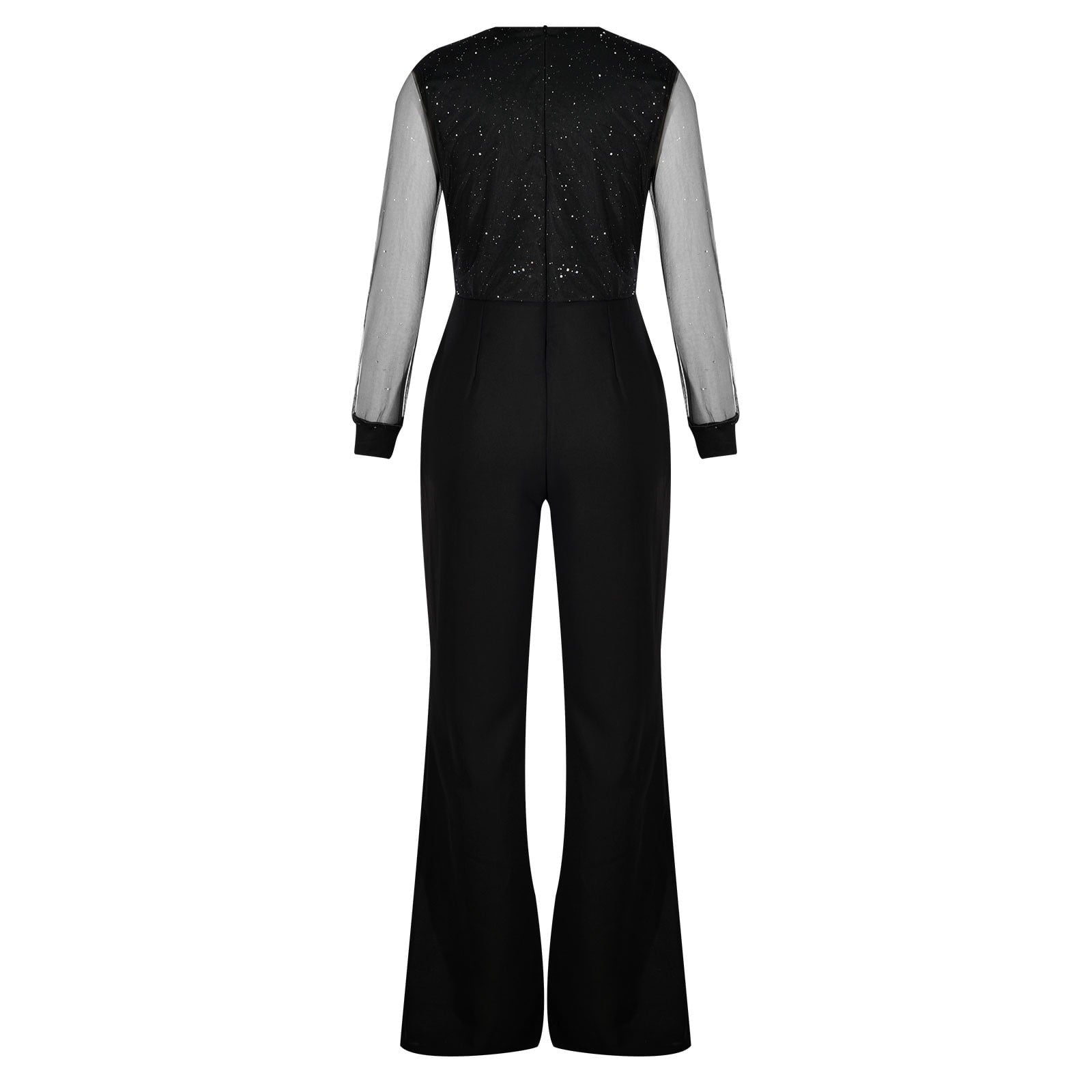 Image of Women's Long Sleeve Wide Leg Jumpsuit