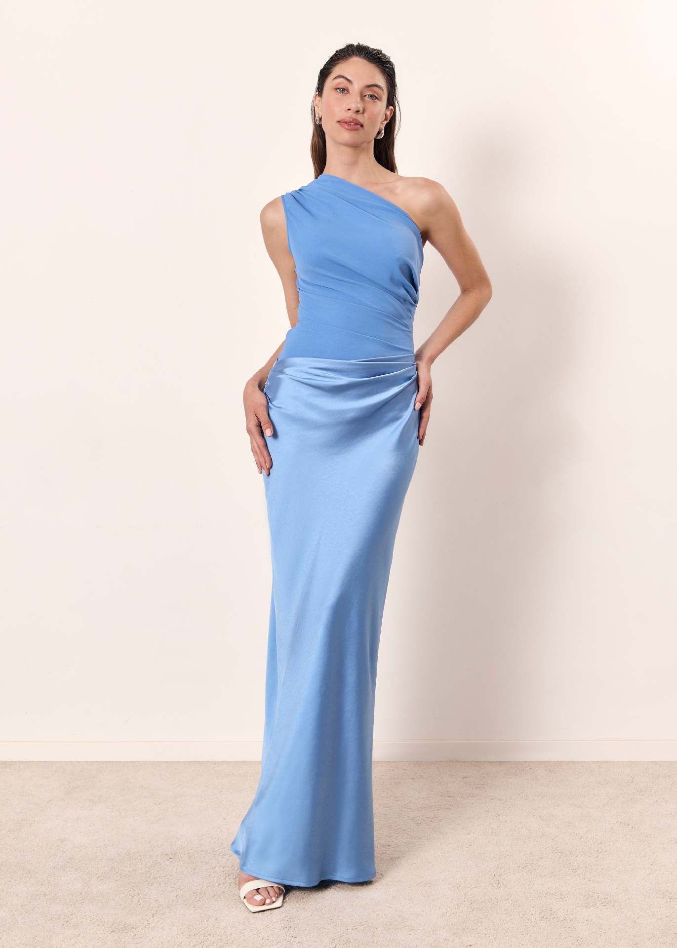 Image of Women's One Shoulder Evening Maxi Dress