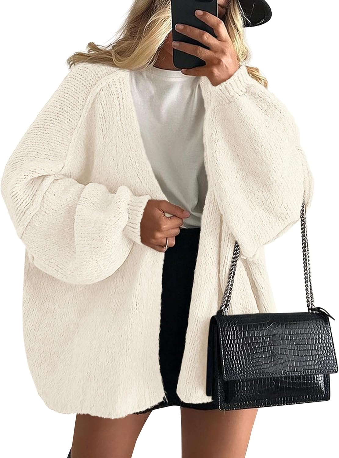 Image of Women's Oversized Open Front Cardigan