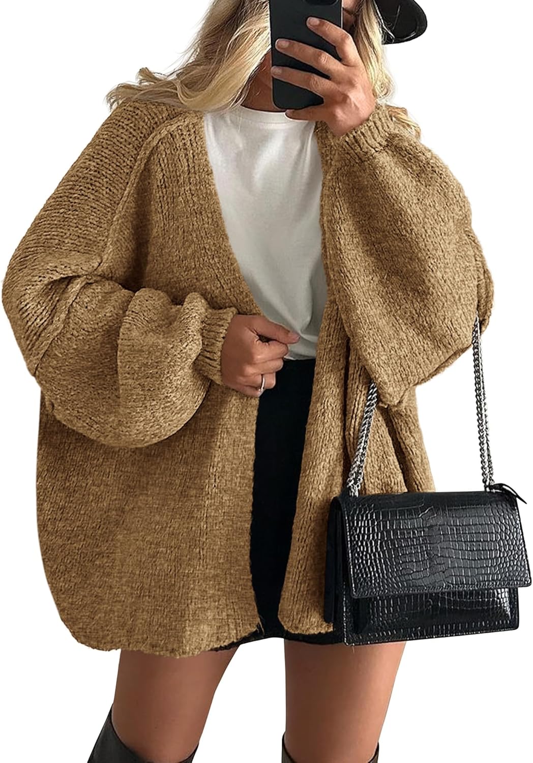 Image of Women's Oversized Open Front Cardigan