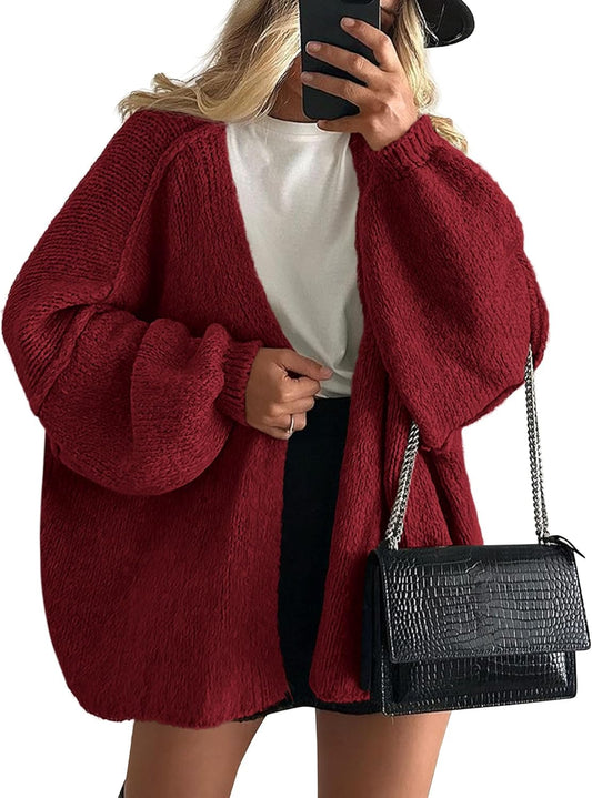 Image of Women's Oversized Open Front Cardigan