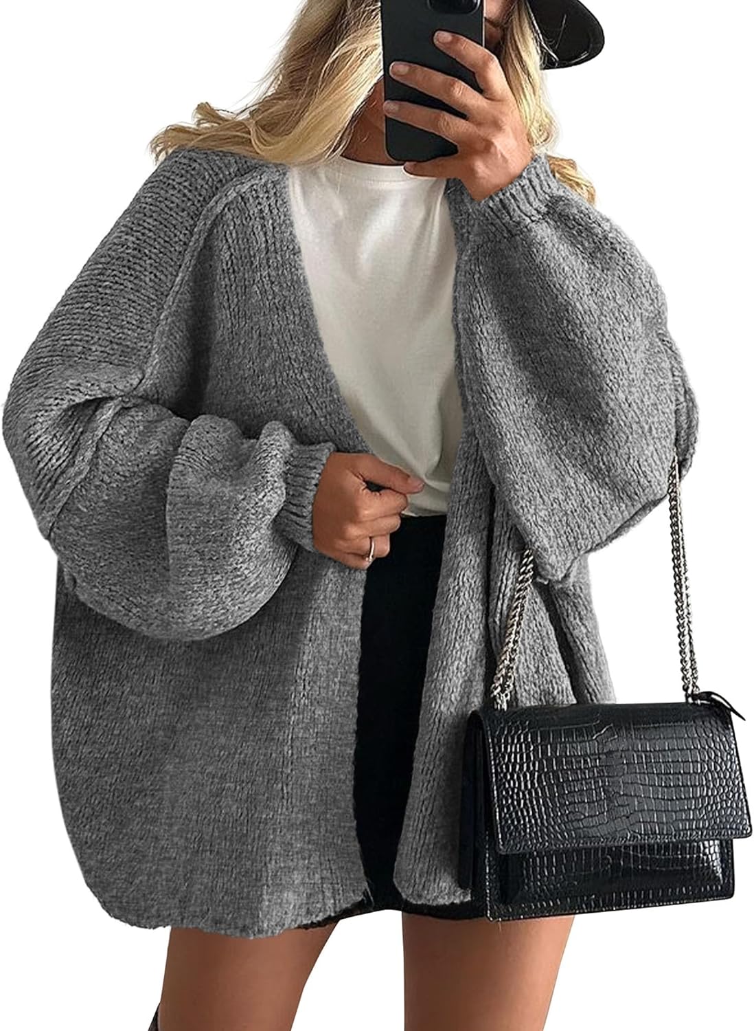 Image of Women's Oversized Open Front Cardigan