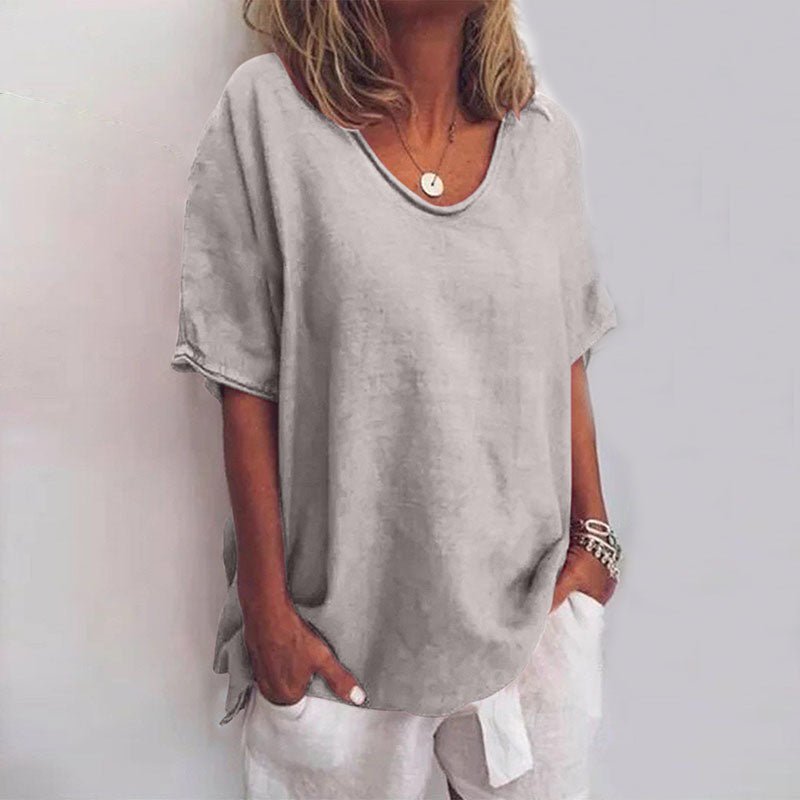 Image of Women's Oversized Short Sleeve Blouse