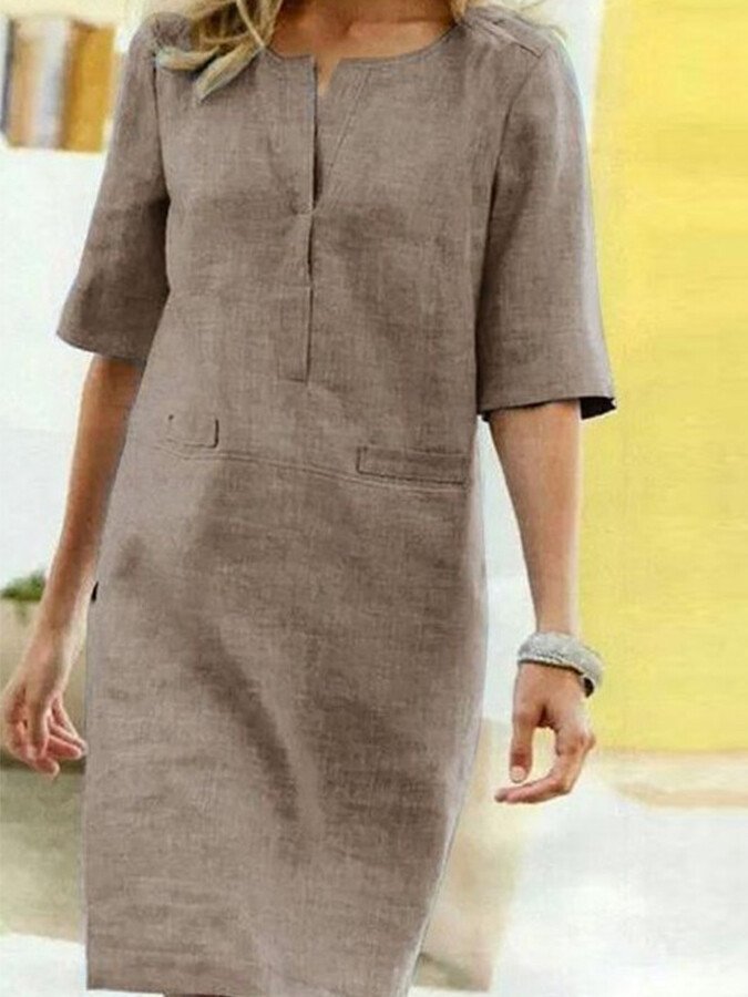 Image of Women's Pocket Shirt Midi Dress