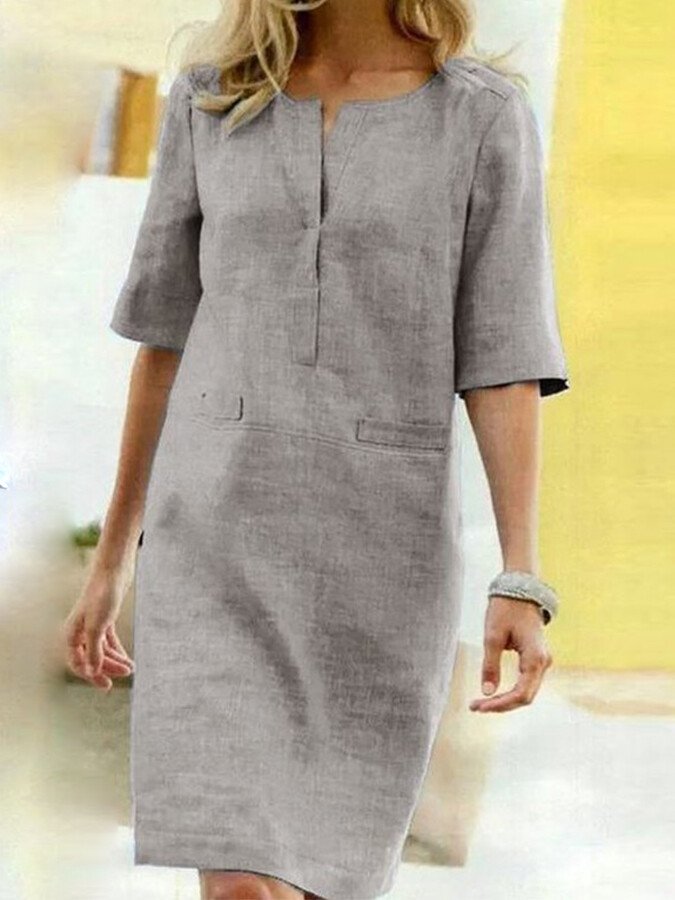 Image of Women's Pocket Shirt Midi Dress