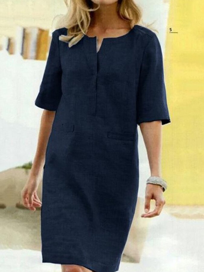 Image of Women's Pocket Shirt Midi Dress