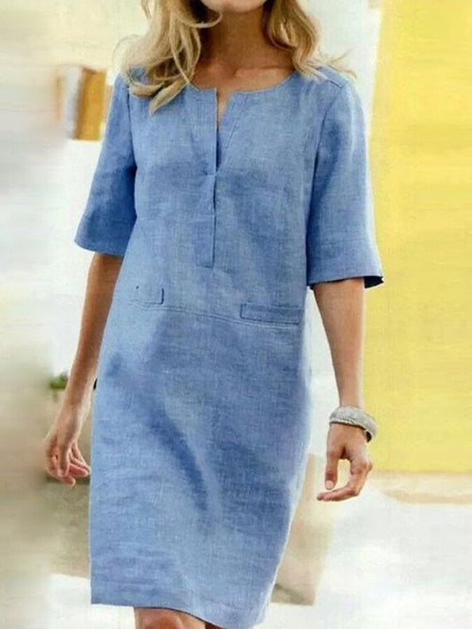 Image of Women's Pocket Shirt Midi Dress