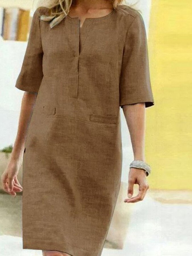 Image of Women's Pocket Shirt Midi Dress