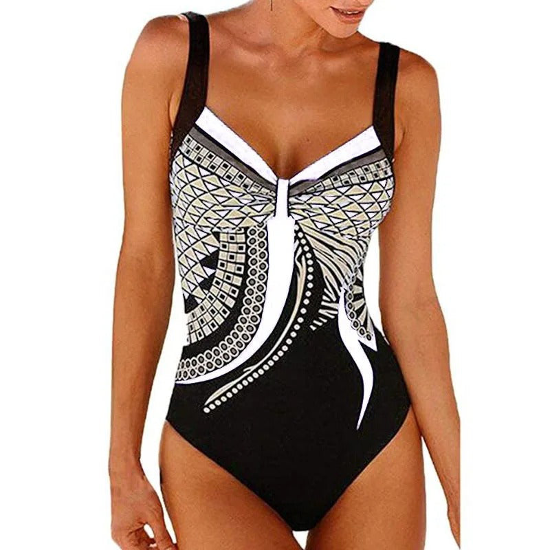 Image of Women's Printed Tank One-Piece Swimsuit