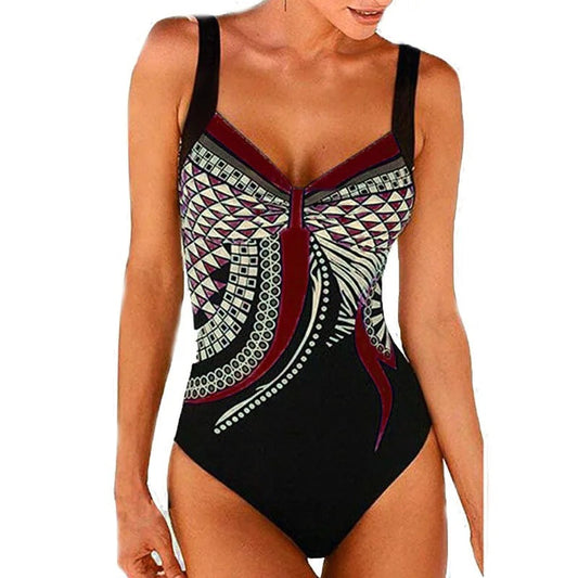 Image of Women's Printed Tank One-Piece Swimsuit