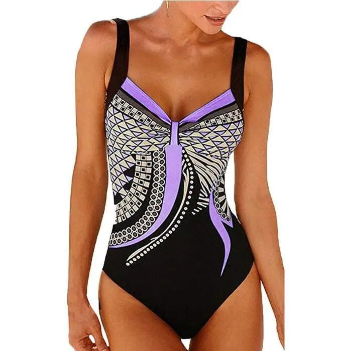 Image of Women's Printed Tank One-Piece Swimsuit