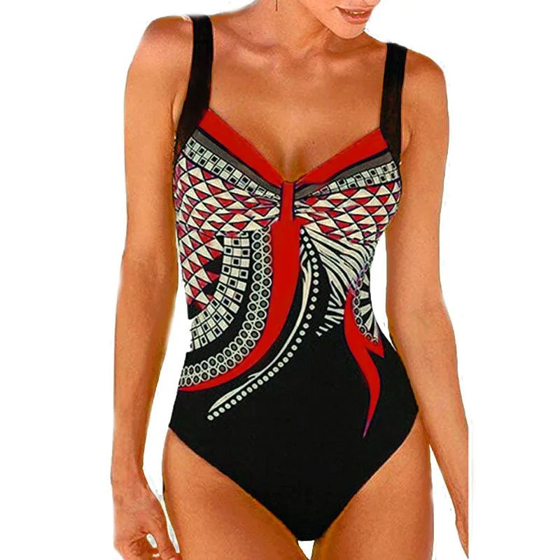 Image of Women's Printed Tank One-Piece Swimsuit